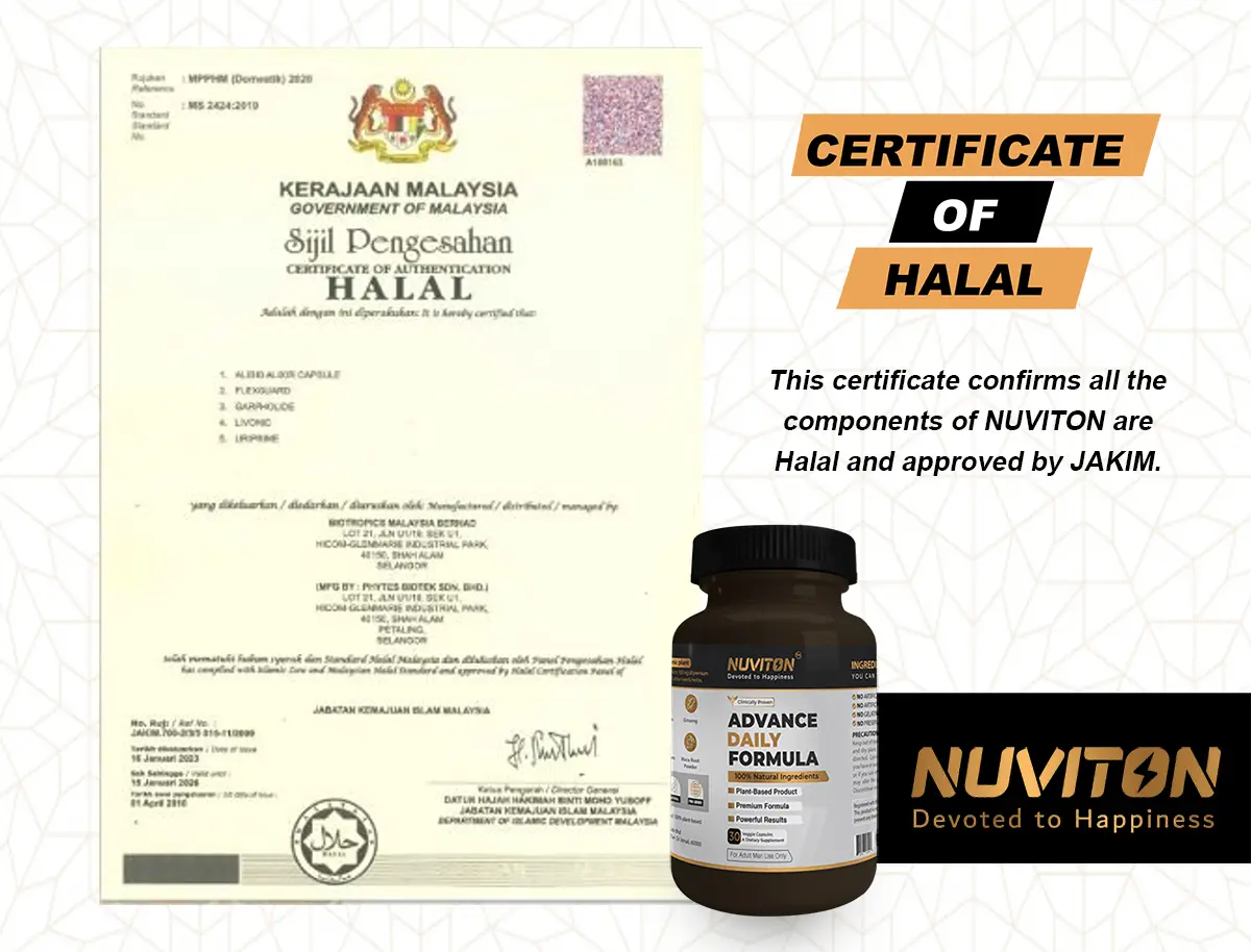 Sertfikat halal NUVITON™ ​