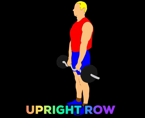 upright row adalah latihan yang efektif untuk mengembangkan otot bahu