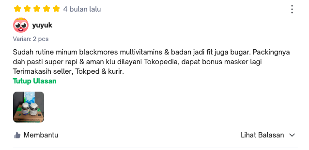 Review tokopedia blackmores multivitamins + minerals