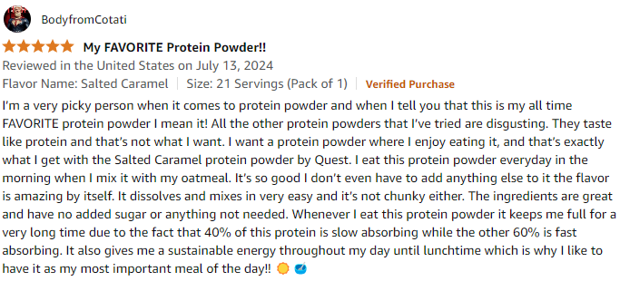 Review amazon quest nutrition protein powder